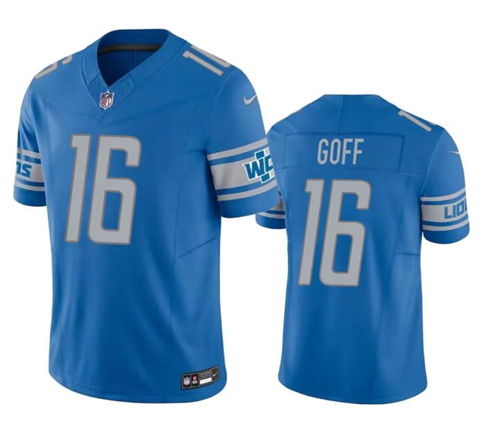 Jared Goff Detroit Lions blue FUSE jersey
