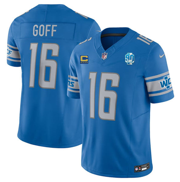 Jared Goff Detroit Lions blue FUSE jersey