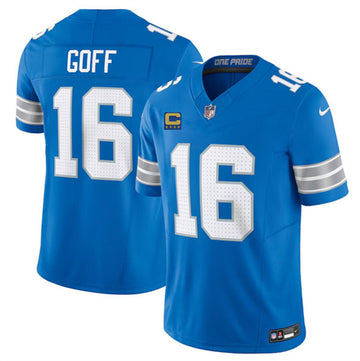 Jared Goff Detroit Lions blue FUSE jersey
