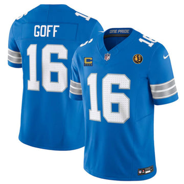 Jared Goff Detroit Lions blue FUSE jersey