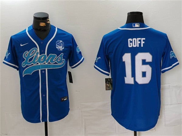 Jared Goff Detroit Lions blue jersey