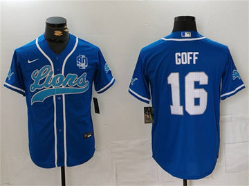 Jared Goff Detroit Lions blue jersey