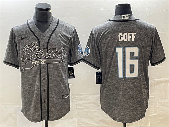 Jared Goff Detroit Lions gray jersey