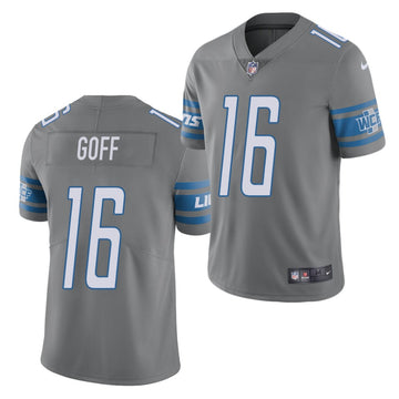 Jared Goff Detroit Lions grey Color Rush jersey