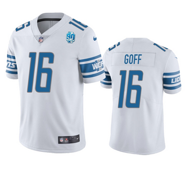 Jared Goff Detroit Lions white jersey