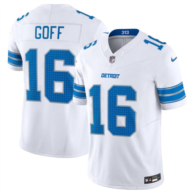Jared Goff Detroit Lions white FUSE jersey
