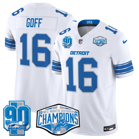 Jared Goff Detroit Lions white FUSE jersey