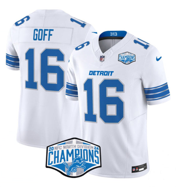 Jared Goff Detroit Lions white FUSE jersey