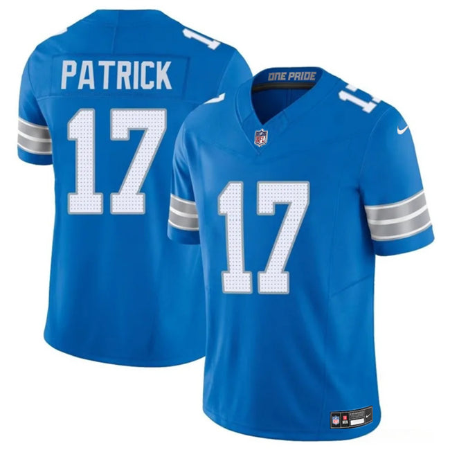 Tim Patrickn Detroit Lions blue FUSE jersey