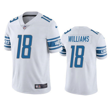 Jameson Williams Detroit Lions white jersey