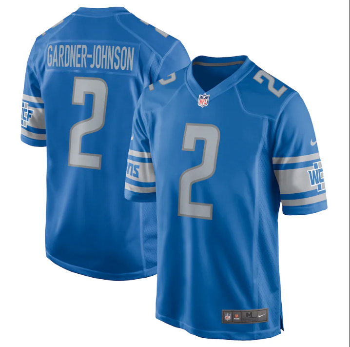 Chauncey Gardner-Johnson Detroit Lions blue Game jersey