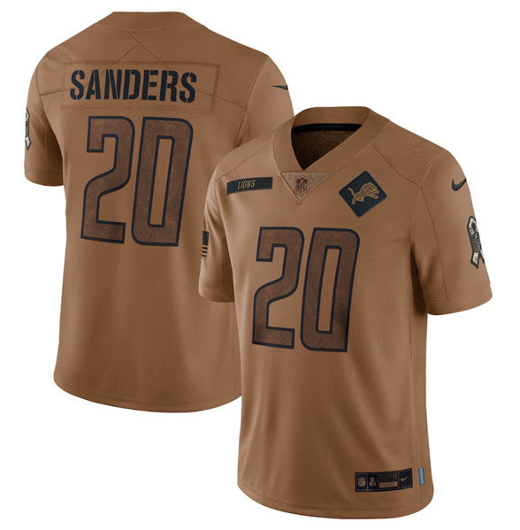 Barry Sanders Detroit Lions brown Salute To Service jersey