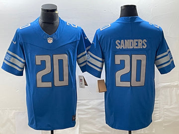 Barry Sanders Detroit Lions blue FUSE jersey