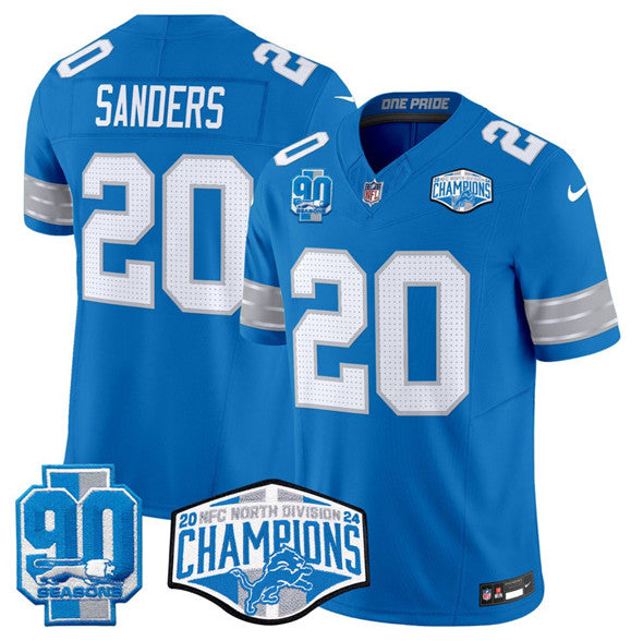 Barry Sanders Detroit Lions blue FUSE jersey