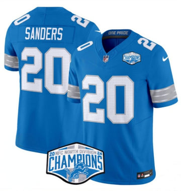 Barry Sanders Detroit Lions blue FUSE jersey