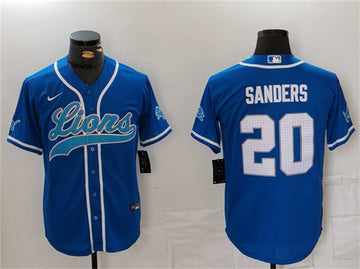 Barry Sanders Detroit Lions blue jersey