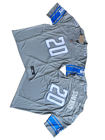 Barry Sanders Detroit Lions gray FUSE jersey