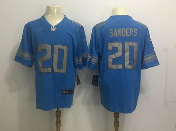 Barry Sanders Detroit Lions blue Elite jersey