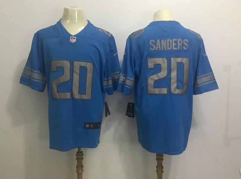 Barry Sanders Detroit Lions blue Elite jersey