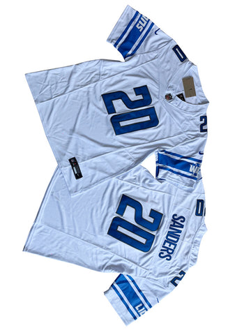 Barry Sanders Detroit Lions white FUSE jersey