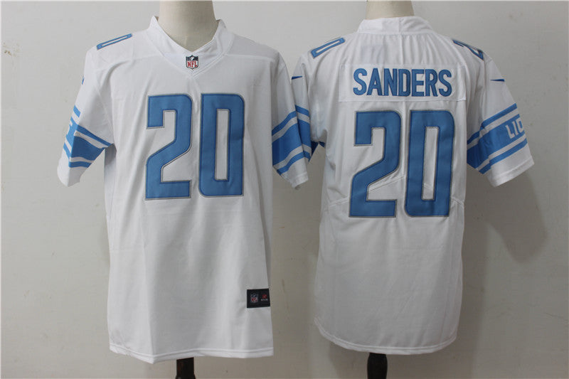 Barry Sanders Detroit Lions white jersey