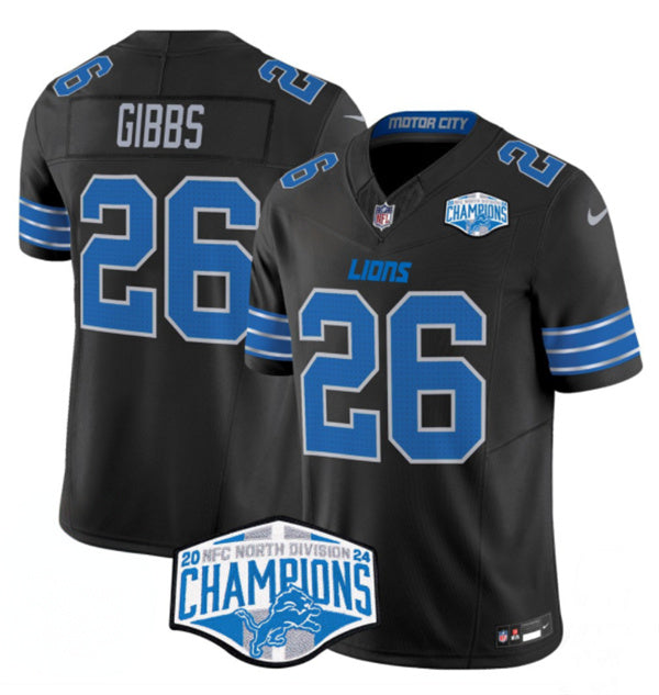 Jahmyr Gibbs Detroit Lions black FUSE jersey