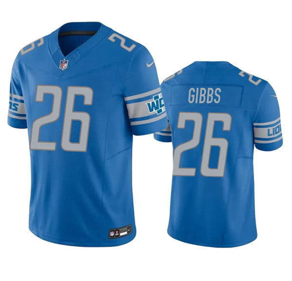 Jahmyr Gibbs Detroit Lions blue FUSE jersey