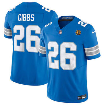 Jahmyr Gibbs Detroit Lions blue FUSE jersey
