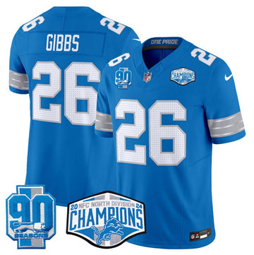 Jahmyr Gibbs Detroit Lions blue FUSE jersey