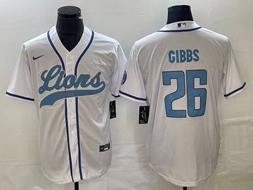 Jahmyr Gibbs Detroit Lions white jersey