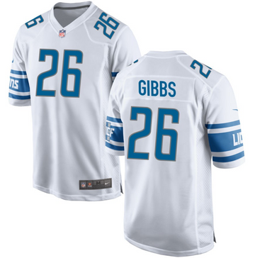 Jahmyr Gibbs Detroit Lions white Game jersey