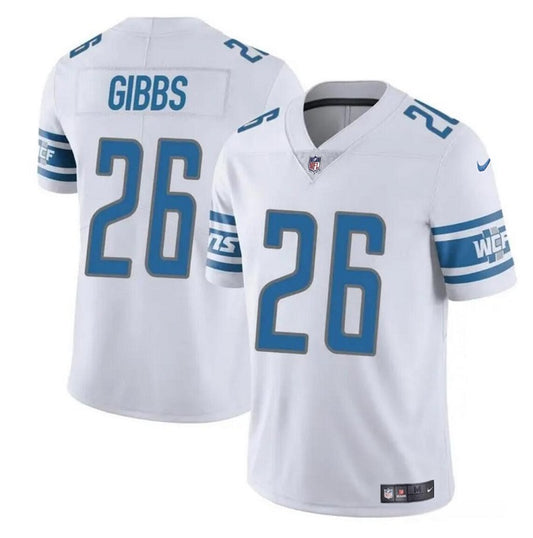 Detroit Lions #26 Jahmyr Gibbs White Jersey