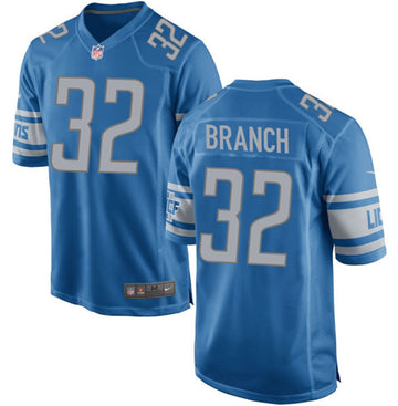 Brian Branch Detroit Lions blue Game jersey