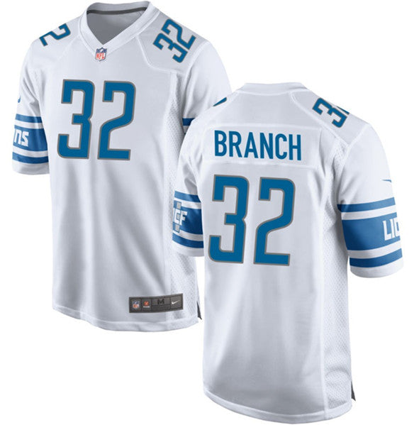Brian Branch Detroit Lions white Game jersey