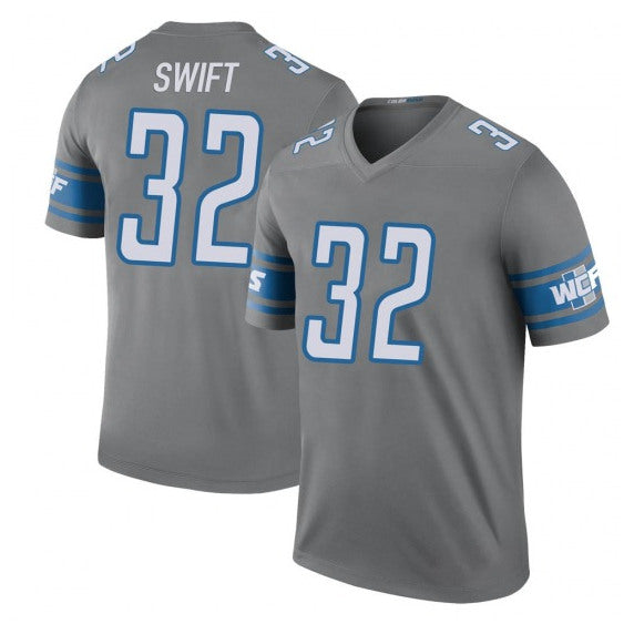D'Andre Swift Detroit Lions gray jersey