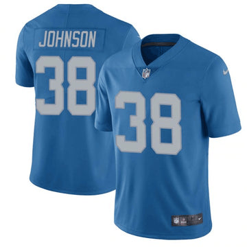Ty Johnson Detroit Lions blue jersey
