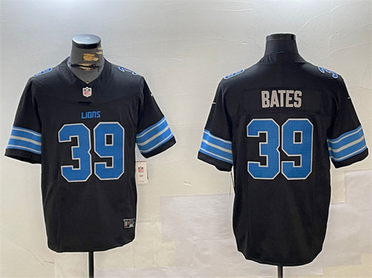 Detroit Lions #39 Jake Bates Black 2024 FUSE 2nd Alternate Jersey