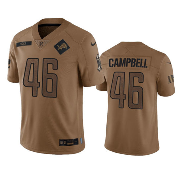 Jack Campbell Detroit Lions brown Salute To Service jersey