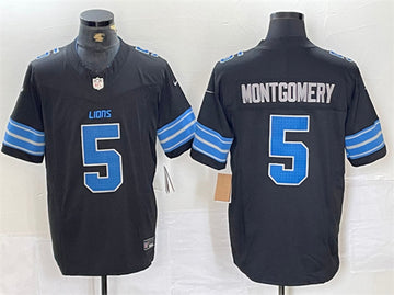 David Montgomery Detroit Lions black FUSE jersey