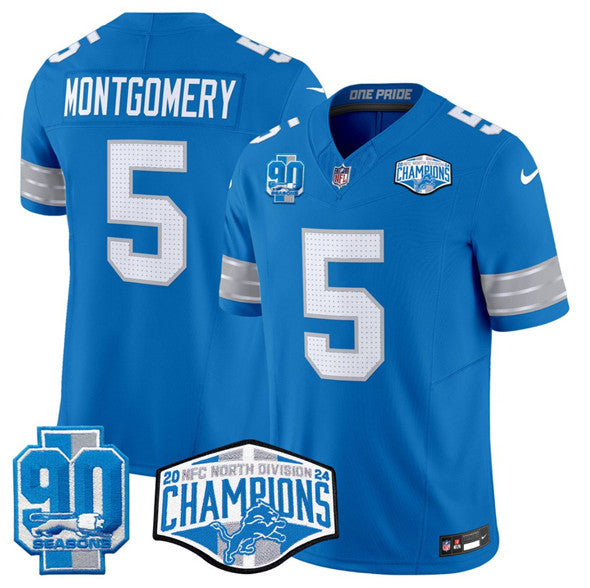 David Montgomery Detroit Lions blue FUSE jersey