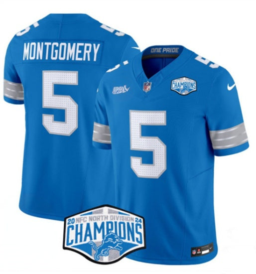 David Montgomery Detroit Lions blue FUSE jersey