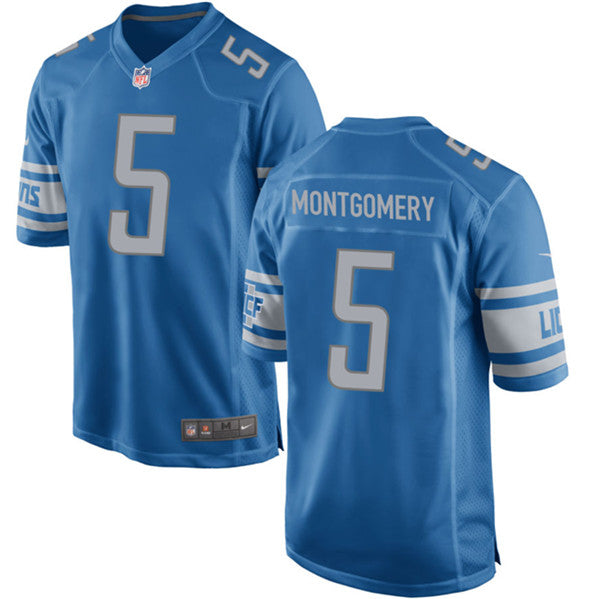 David Montgomery Detroit Lions blue Game jersey