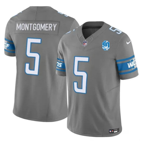 David Montgomery Detroit Lions gray FUSE jersey