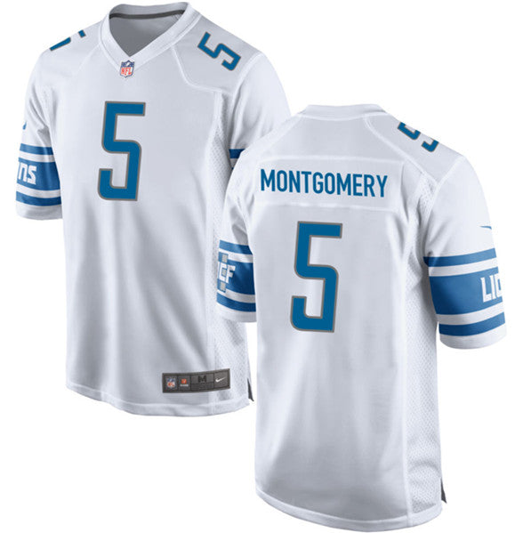 David Montgomery Detroit Lions white Game jersey