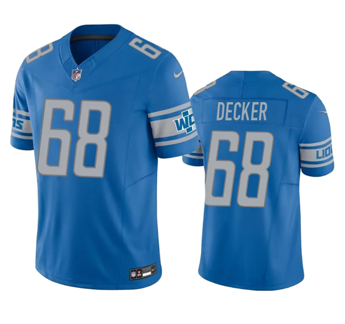Taylor Decker Detroit Lions blue FUSE jersey