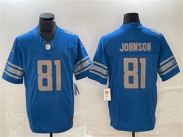 Calvin Johnson Detroit Lions blue FUSE jersey