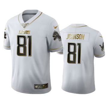 Calvin Johnson Detroit Lions white jersey