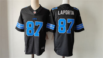 Sam LaPorta Detroit Lions black FUSE jersey