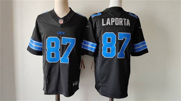 Sam LaPorta Detroit Lions black FUSE jersey