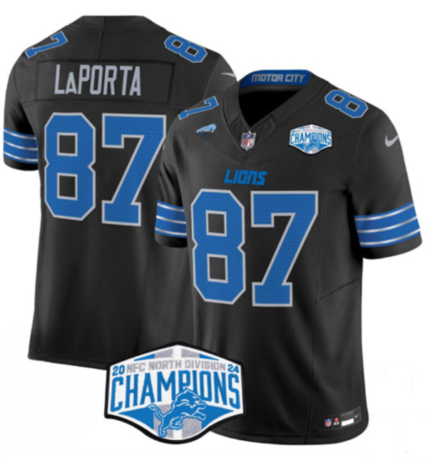 Sam LaPorta Detroit Lions black FUSE jersey